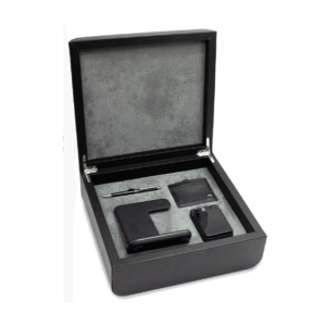 Gift set includes: – Elegant notebook featuring premium-quality finishes. – High-capacity 10,000mah power bank with an elegant design. – Executive pen crafted with sophistication for professionals. – Luxurious & heavyweight PU leather box. -Packaged in a sophisticated and timeless box.