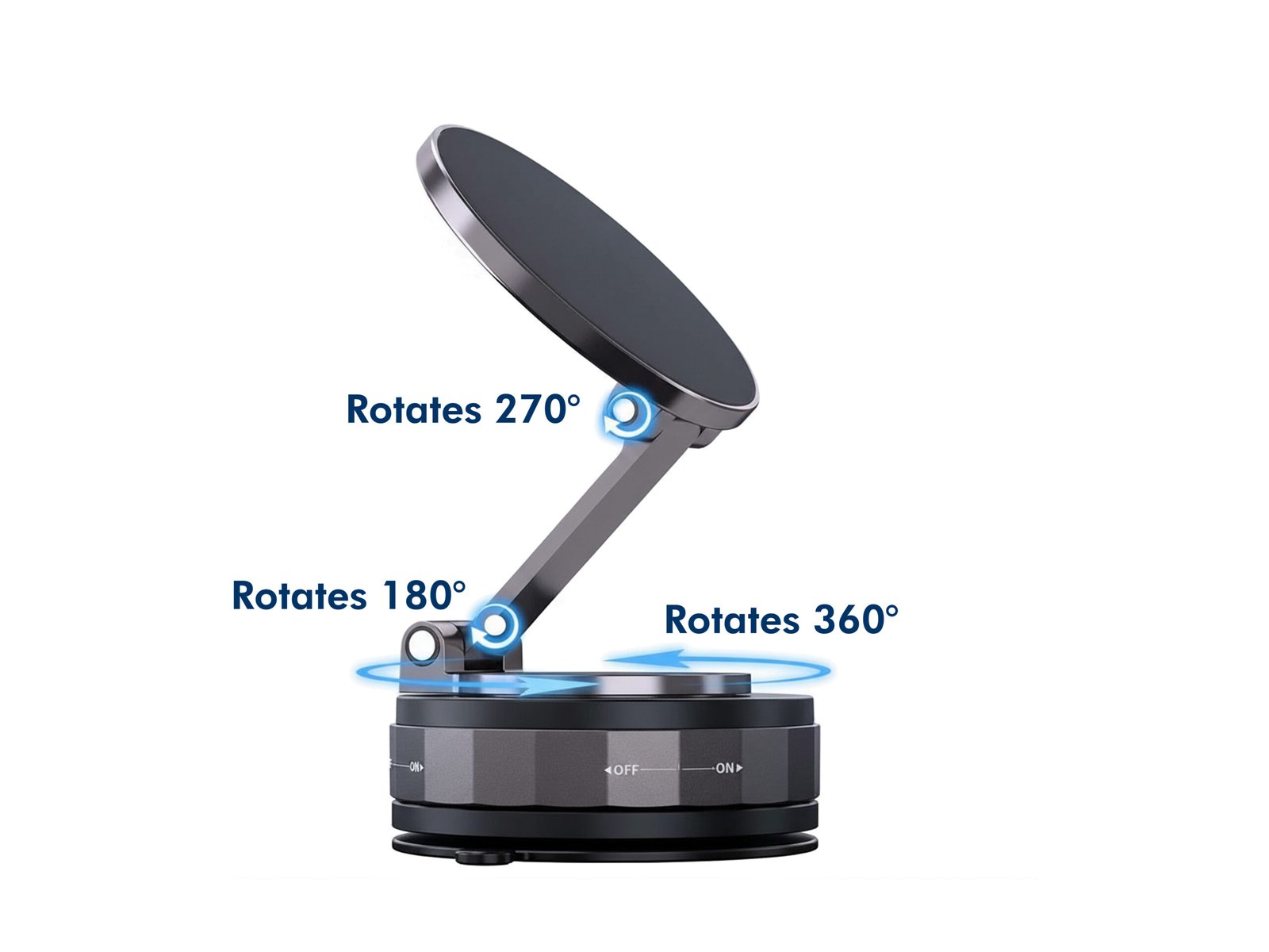 AnDash — 360° Rotatable Magnetic Car Phone Mount with Suction Cup - Image 3