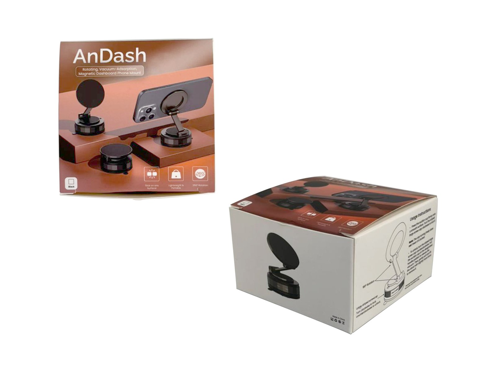 AnDash — 360° Rotatable Magnetic Car Phone Mount with Suction Cup - Image 6