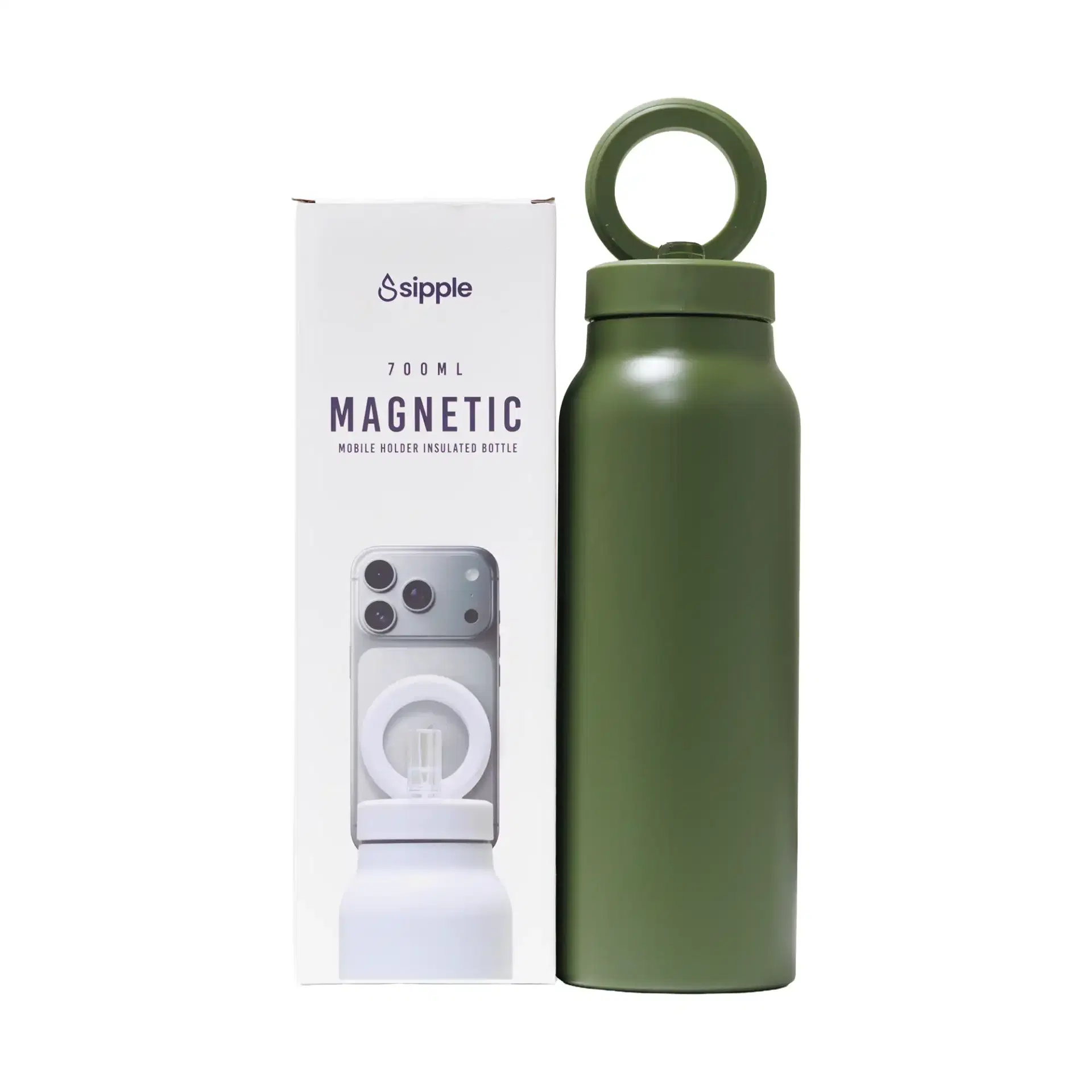 SPL+ | 11651GN Magnetic Compatible Insulated Water Bottle Green - Image 2