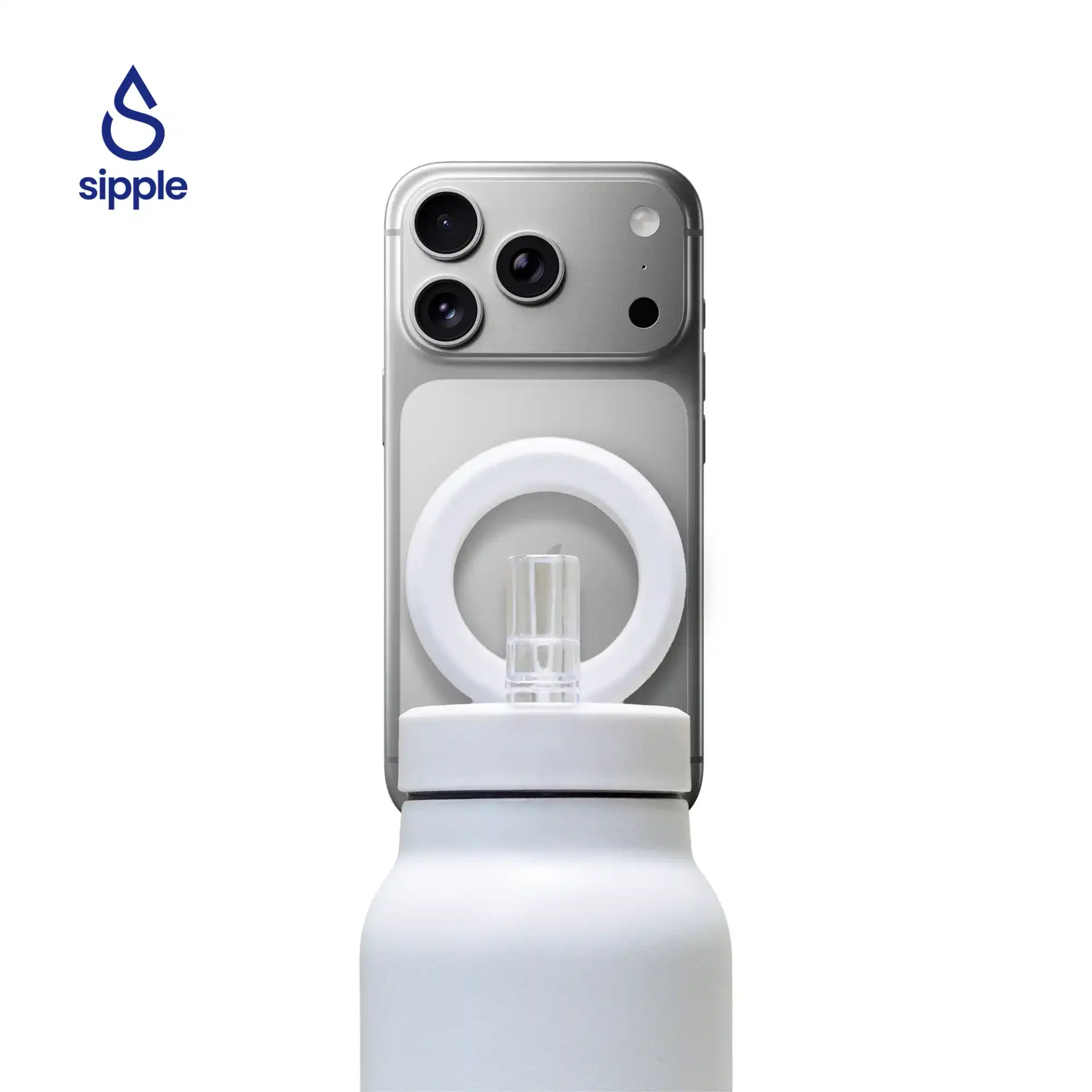 SPL+ | 11651WT Magnetic Compatible Insulated Water Bottle White - Image 3