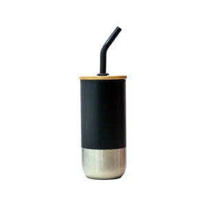 Bambra | 11605BK Eco Tumbler with Bamboo Lid and Straw Black