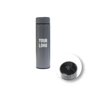 LumiTemp | 11537DGR Smart LED Temperature Display Bottle Gray