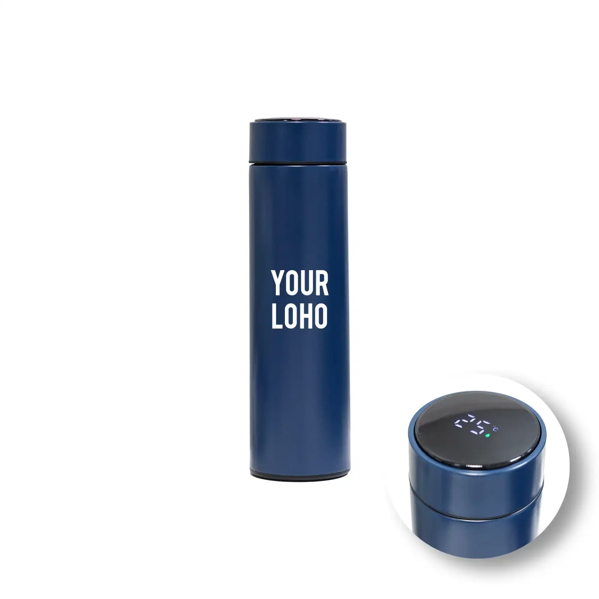 LumiTemp | 11537DBL Smart LED Temperature Display Bottle Blue