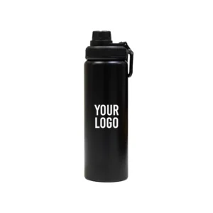 HydroLoop | 11652BK Aluminium Sports Bottle with Handle Black-800ml