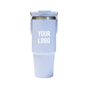 ZEUZE | 11585BL Tumbler with Handle and Sipper Ice Blue