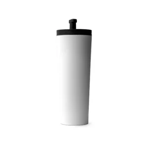 Spix | 11607WT White Double Wall Tumbler with Straw