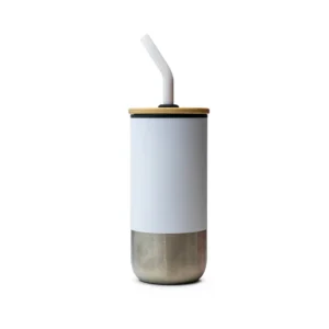 Bambra | 11605WT Eco Tumbler with Bamboo Lid and Straw White