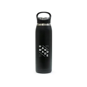 VORTIQ | 11609BK Double Wall Stainless Steel Bottle with Handle Lid Black