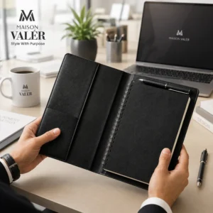 REXORA | 11653BK Maison Valer Executive Organizer with Magnetic Pen Holder Black