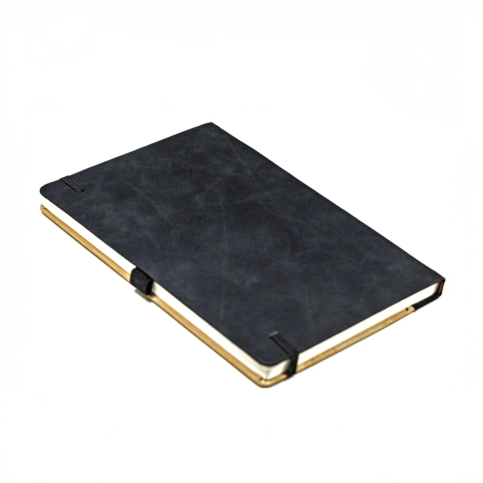 Ecovin | 11627BK Promotional PU Notebook with Bamboo Finish Black - Image 2