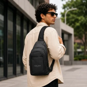 SB-BK | 11634 Compact Shoulder Side Bag – Black