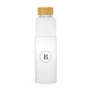 Lumion | 11282WT Bamboo Lid Glass Bottle With Silicon Case