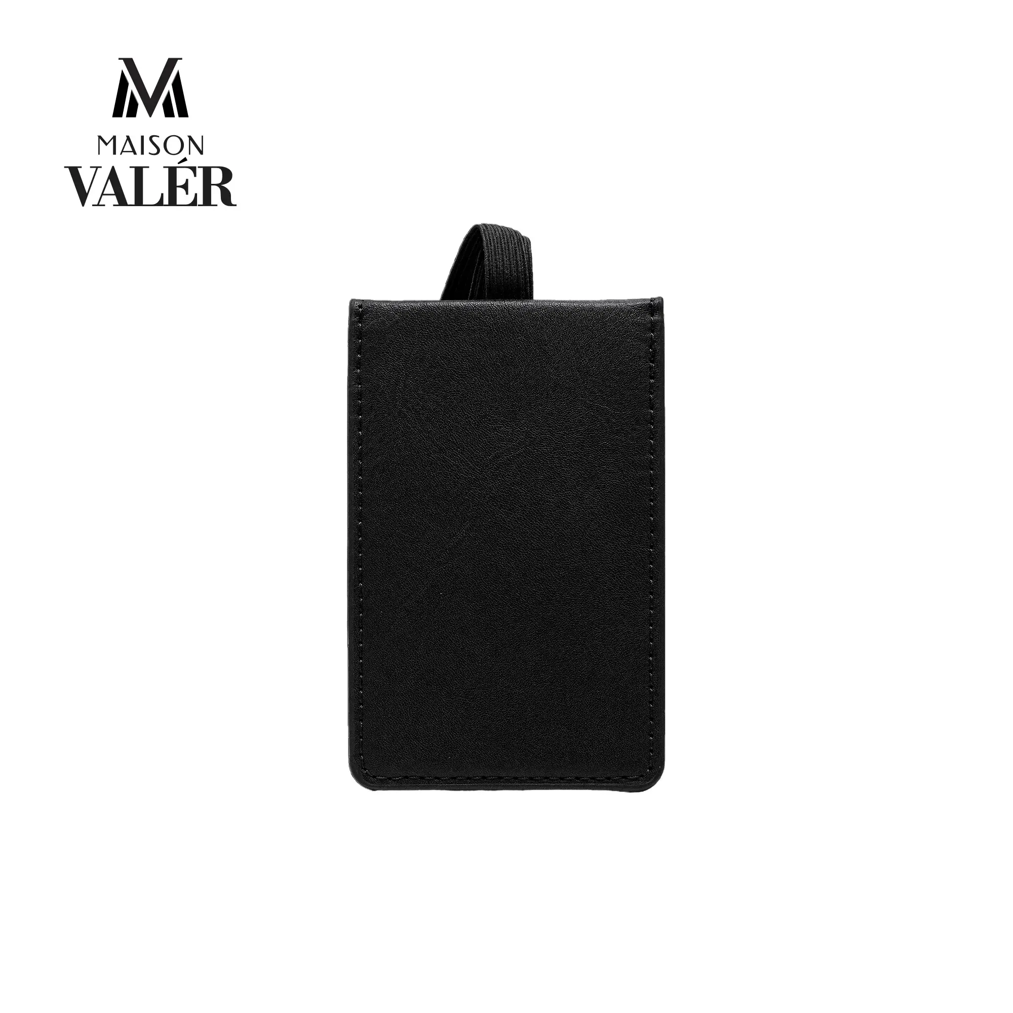 LETHEG | 11658BK Premium Leather Luggage Tag Black - Image 4