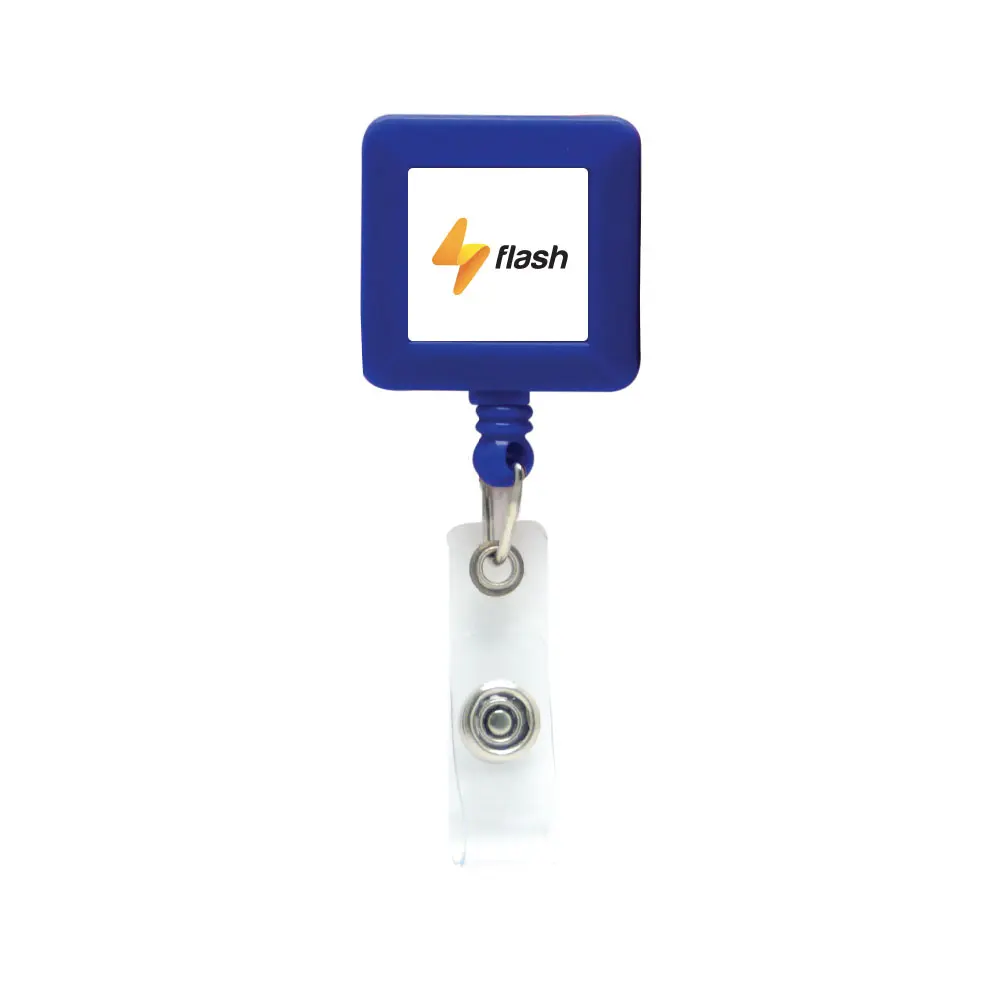 SRB-1 | 11139BL Plastic badge reel in square shape Blue
