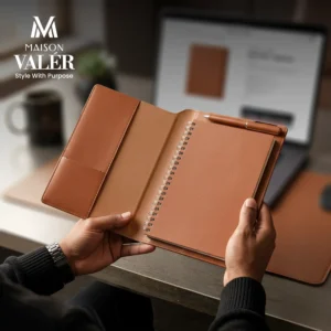 REXORA | 11653BR Maison Valer Executive Organizer with Magnetic Pen Holder Brown