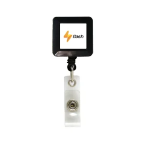 RBS | 11123BK Plastic badge reel in square shape Black