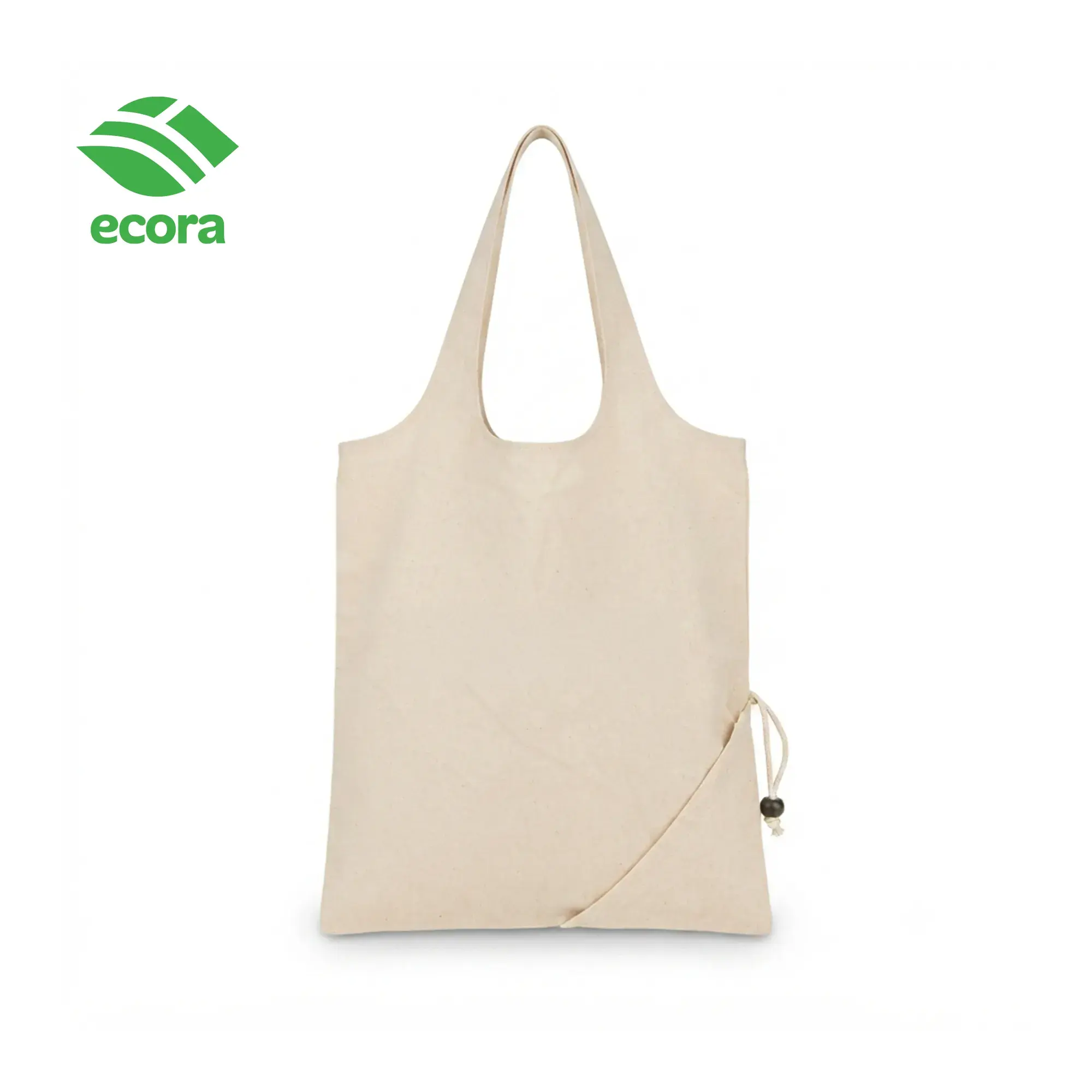 Folva | 11668 Ecora Foldable Canvas Shopping Bag — 140 GSM Natural - Image 3