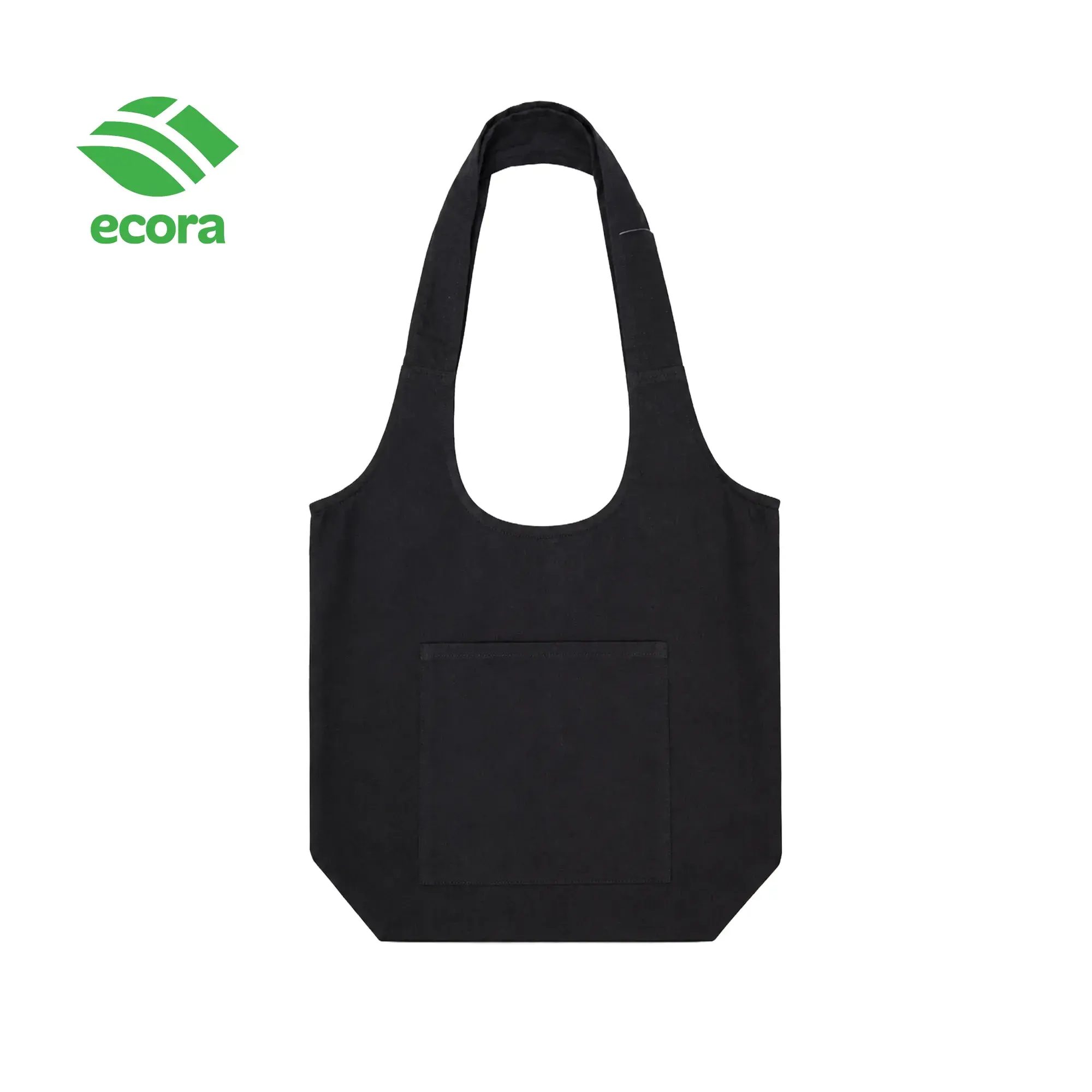 Toto | 11667BK Ecora Canvas Shoulder Tote Bag with 13 cm Gusset — 220 GSM Black - Image 4