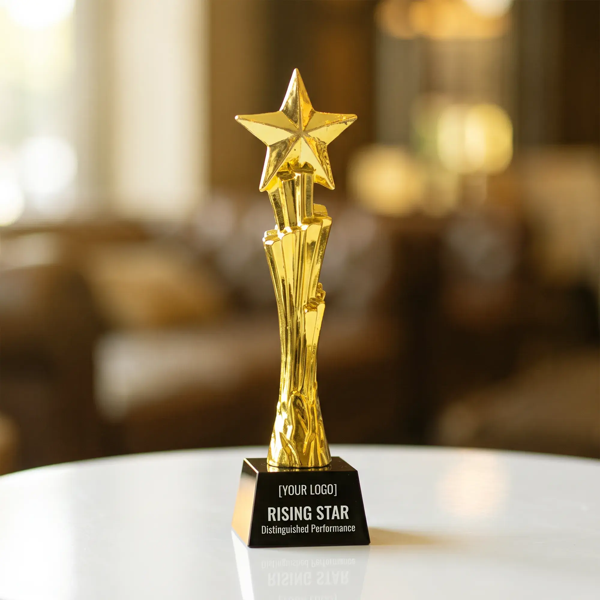 Aurum Star | 11579 Award Trophy Star Vertical full gold with black base