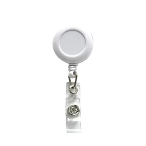 RB2 | 11122WT Plastic round badge reel with small round surface white