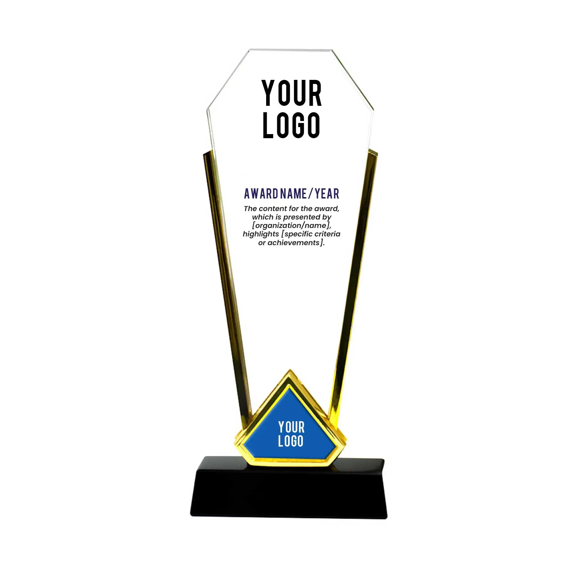 Aentur | 11574GL Trophy with Gold Edge and Black Base - Image 4