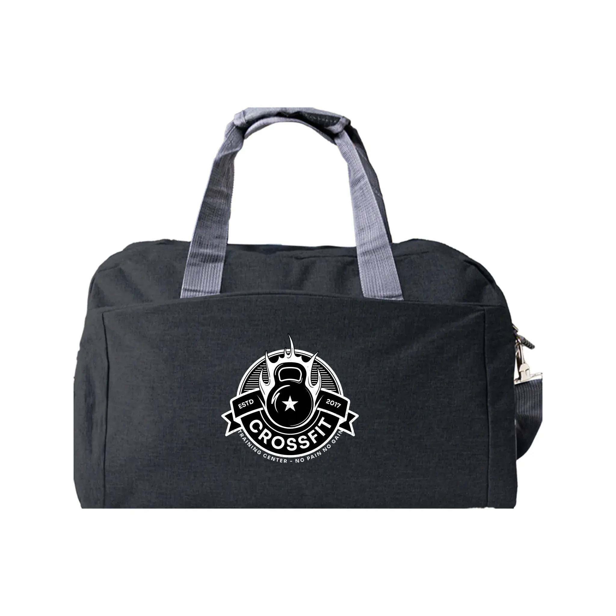 Wexat | 11477BK Duffle Bag with front and side pocket Black - Image 4