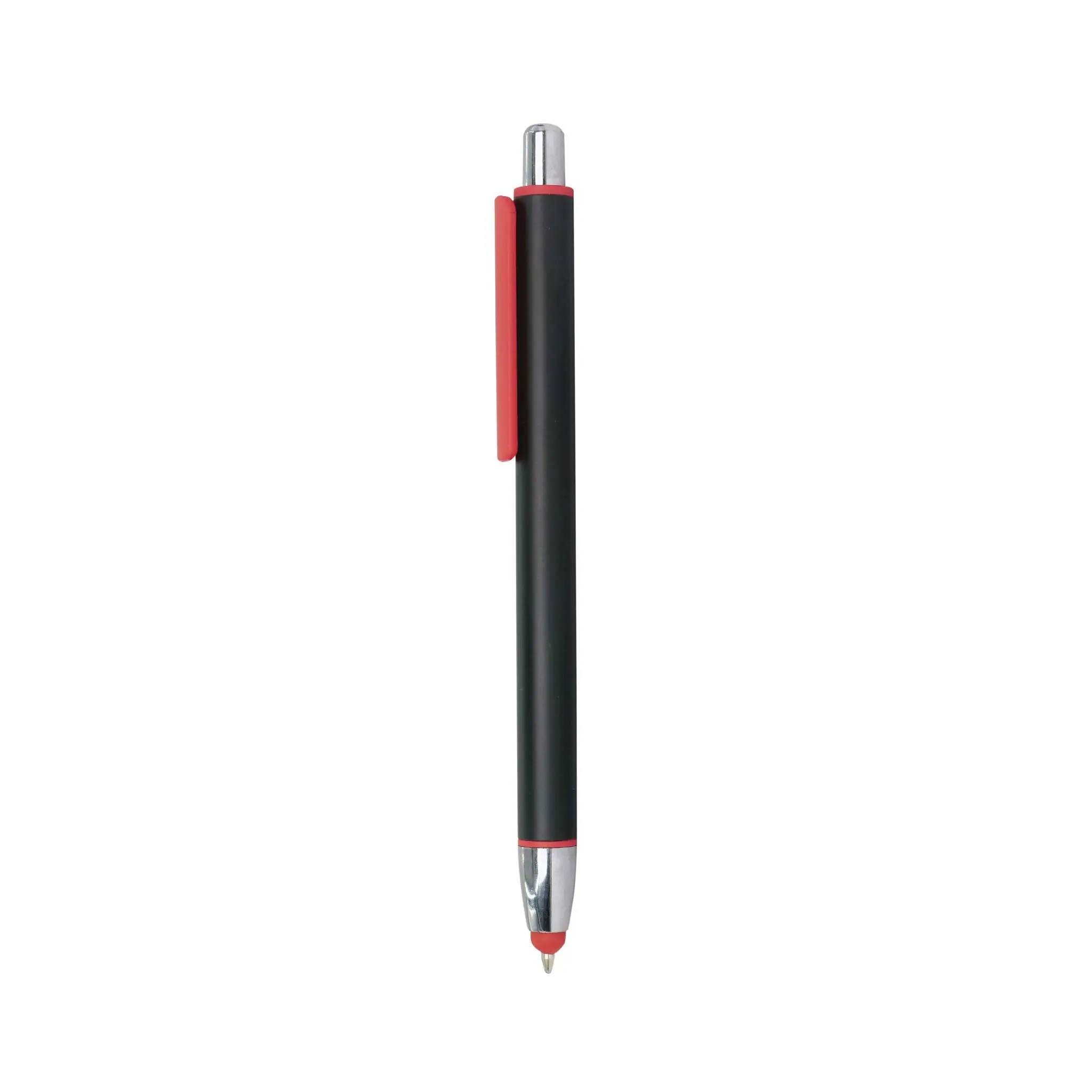 Nynox | 11318RD Black Metal Pen With Color Stylus And Clip Red - Image 4