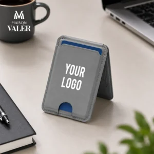 MagFoldra | 11655GR Maison Valer Magnetic Foldable Power Bank Wallet 5000mAh with Card Holder & Stand Gray