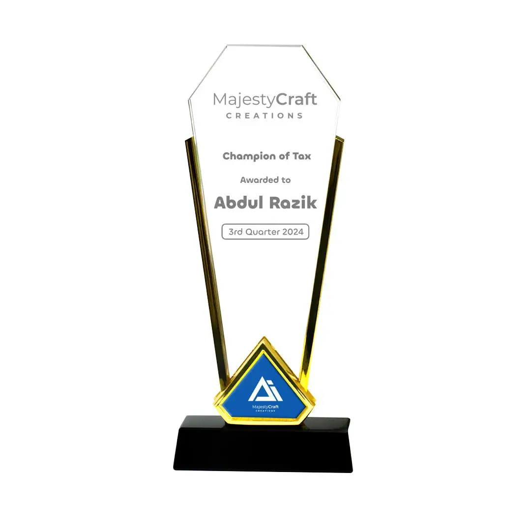 Aentur | 11574GL Trophy with Gold Edge and Black Base - Image 2