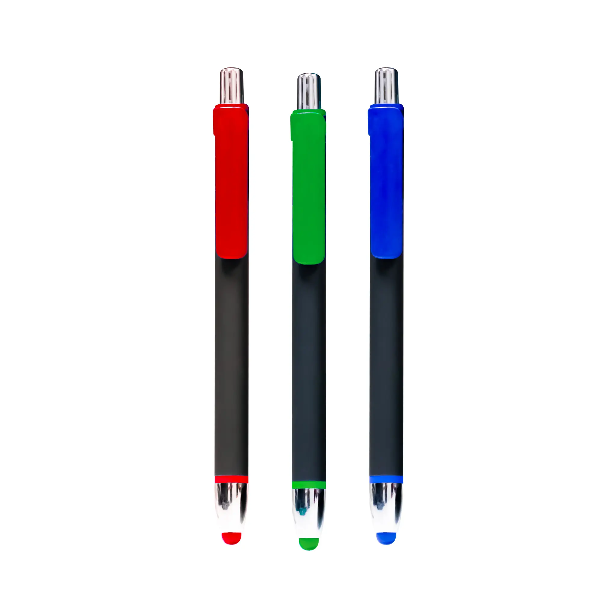 Nynox | 11318RD Black Metal Pen With Color Stylus And Clip Red - Image 2