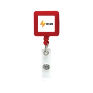 SRB-1 | 11139RD Plastic badge reel in square shape Red