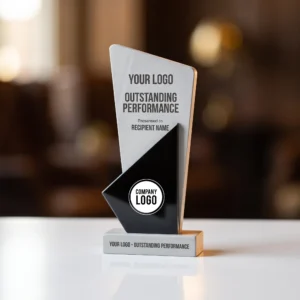 TROVA | 11599 Black and White Stone Trophy