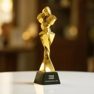 Chryso | 11581 Award Trophy Hand Holding full gold with black base