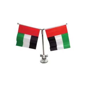 FLA-SL | 11194SL 2 IN 1 Flag stand with Suction base Silver