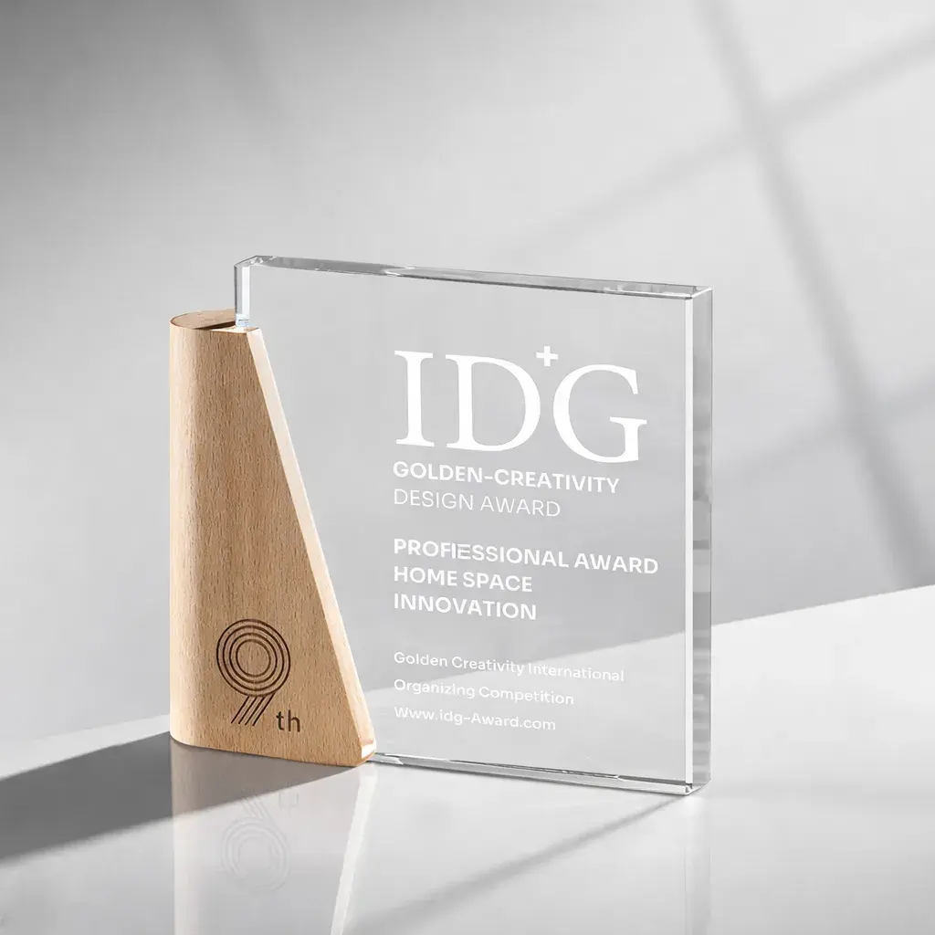 Zentro | 11475 Wood and Crystal Trophy - Image 3