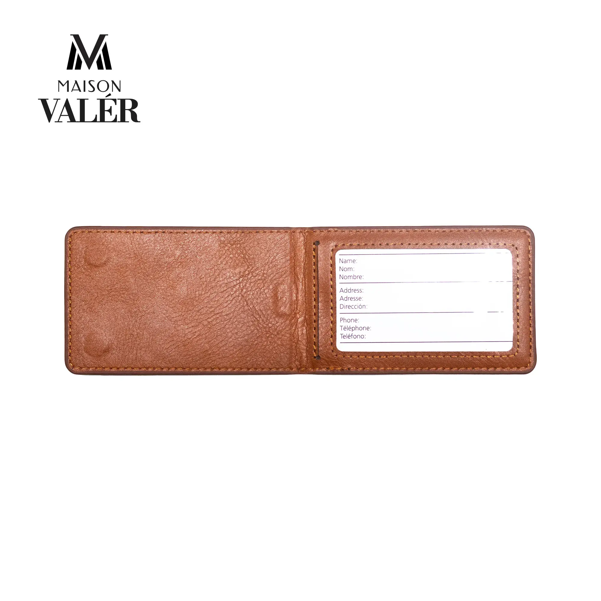 LETHEG | 11658BR Premium Leather Luggage Tag Brown - Image 3