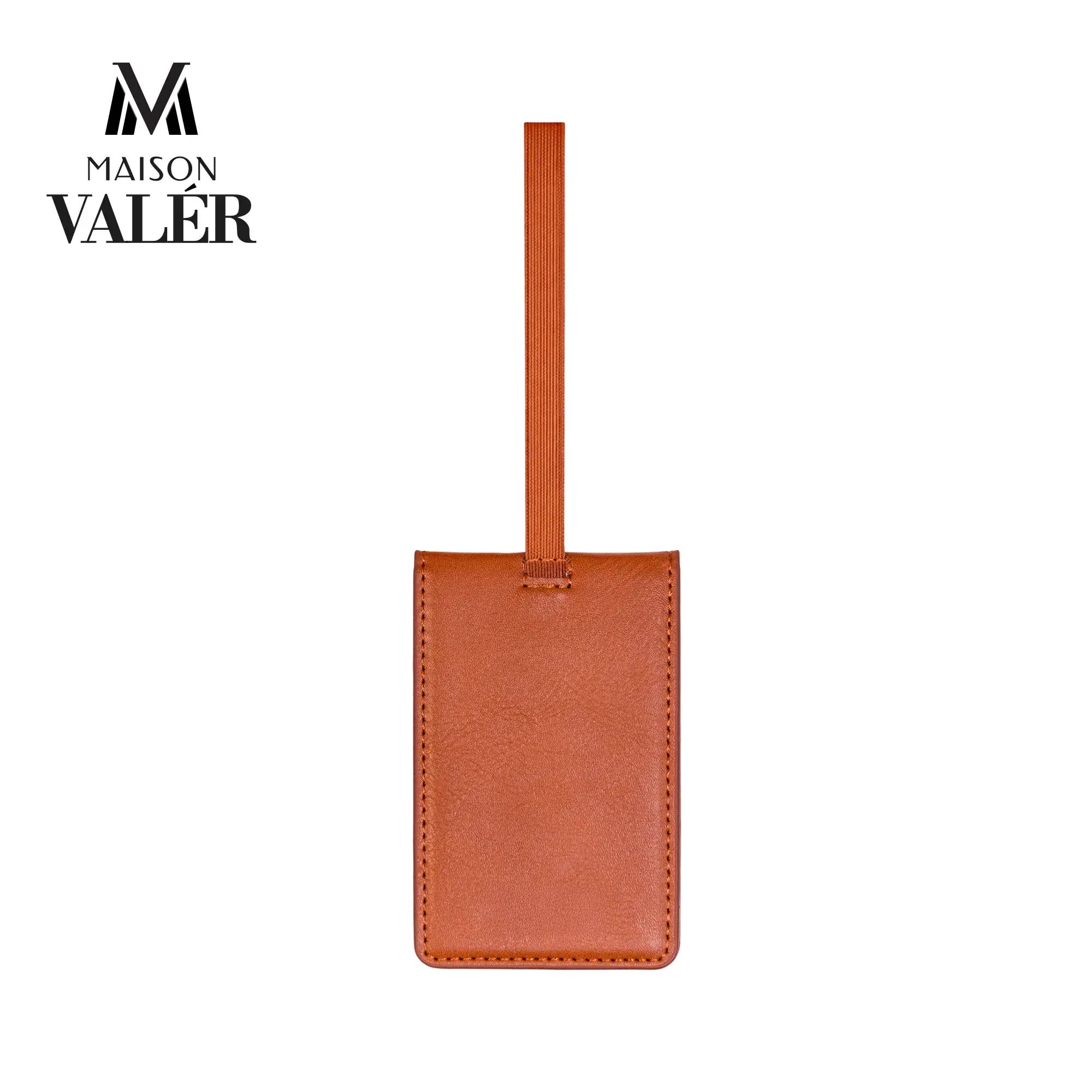 LETHEG | 11658BR Premium Leather Luggage Tag Brown - Image 2
