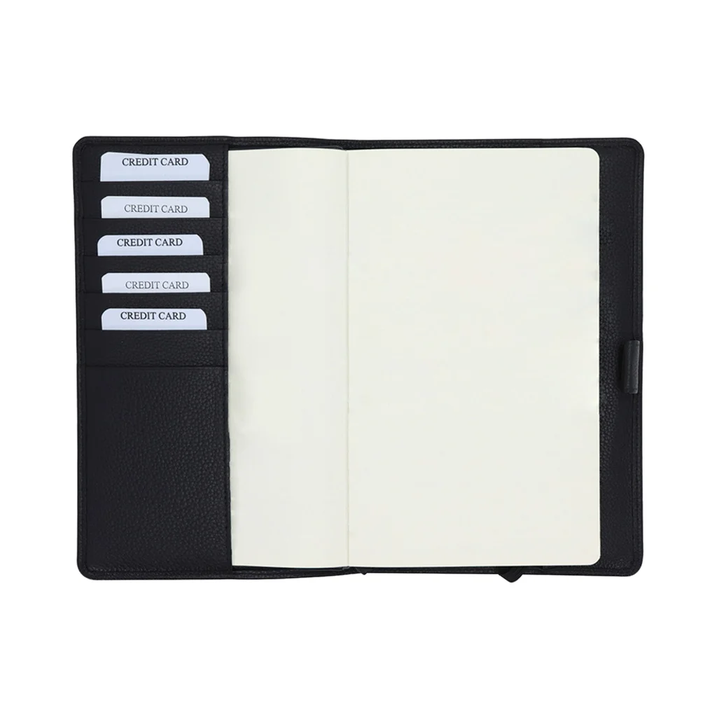 Business Gift Set-Domino Leather Covered Organizer and Lexer Black Pen - Image 5