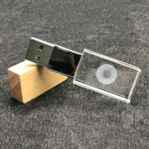 Crystal Usb with Wood 16GB