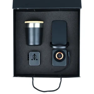 Combination Gift Set-Coffee Tumbler ,Wireless Charger, Travel Adapter , Wireless charger with multi cleaning set