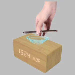 DIGITAL ALARM CLOCK WITH WIRELESS CHARGER