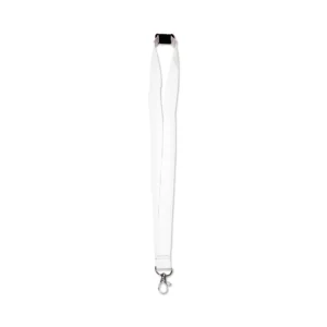 Broxa | 11136WT Lanyard with safety Clip and Metal Hook White