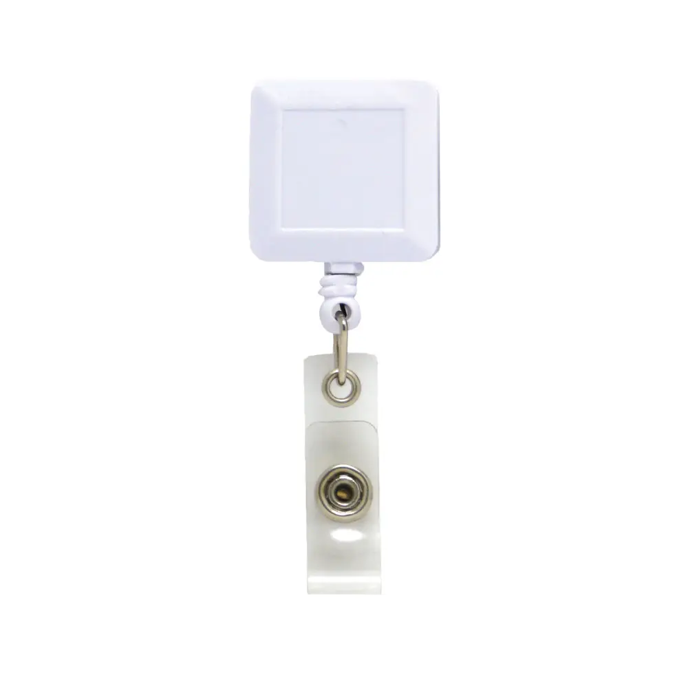 RBS | 11123WT Plastic badge reel in square shape White - Image 3