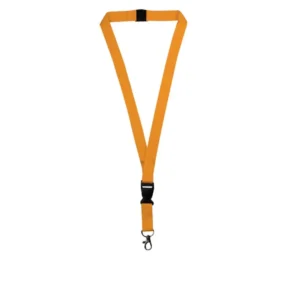 Lanyix | 11137OR Lanyard With Buckle Metal Hook And Safety Clip Orange