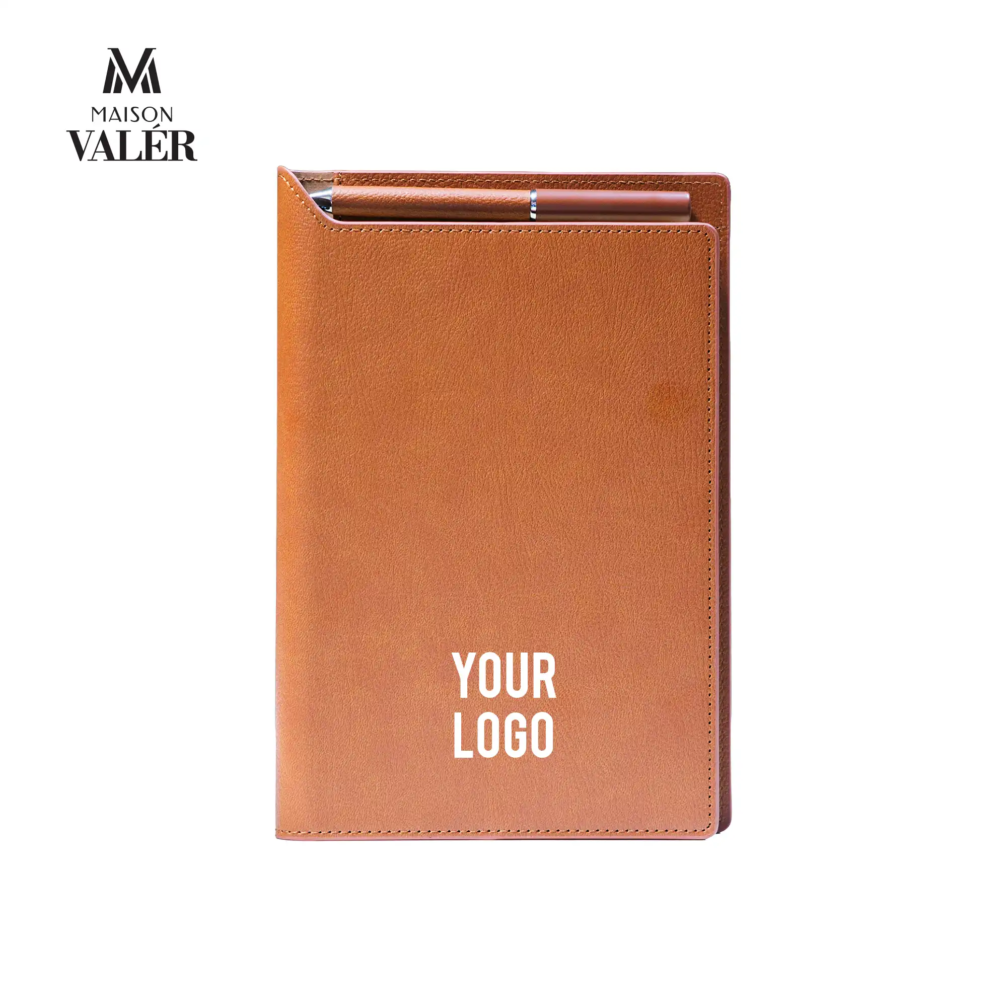REXORA | 11653BR Maison Valer Executive Organizer with Magnetic Pen Holder Brown - Image 2