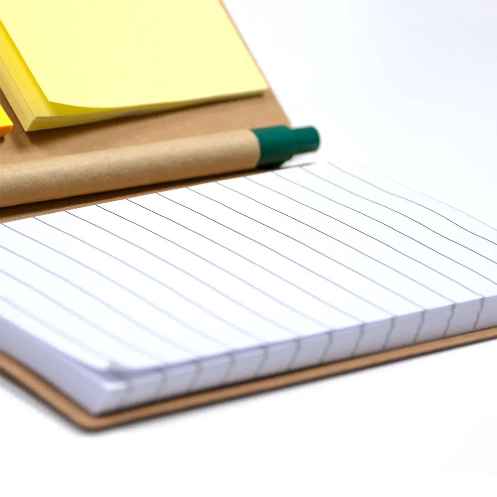 Hidot | 11564GN A6 Craft Notebook with Pen and Post-it Green - Image 2