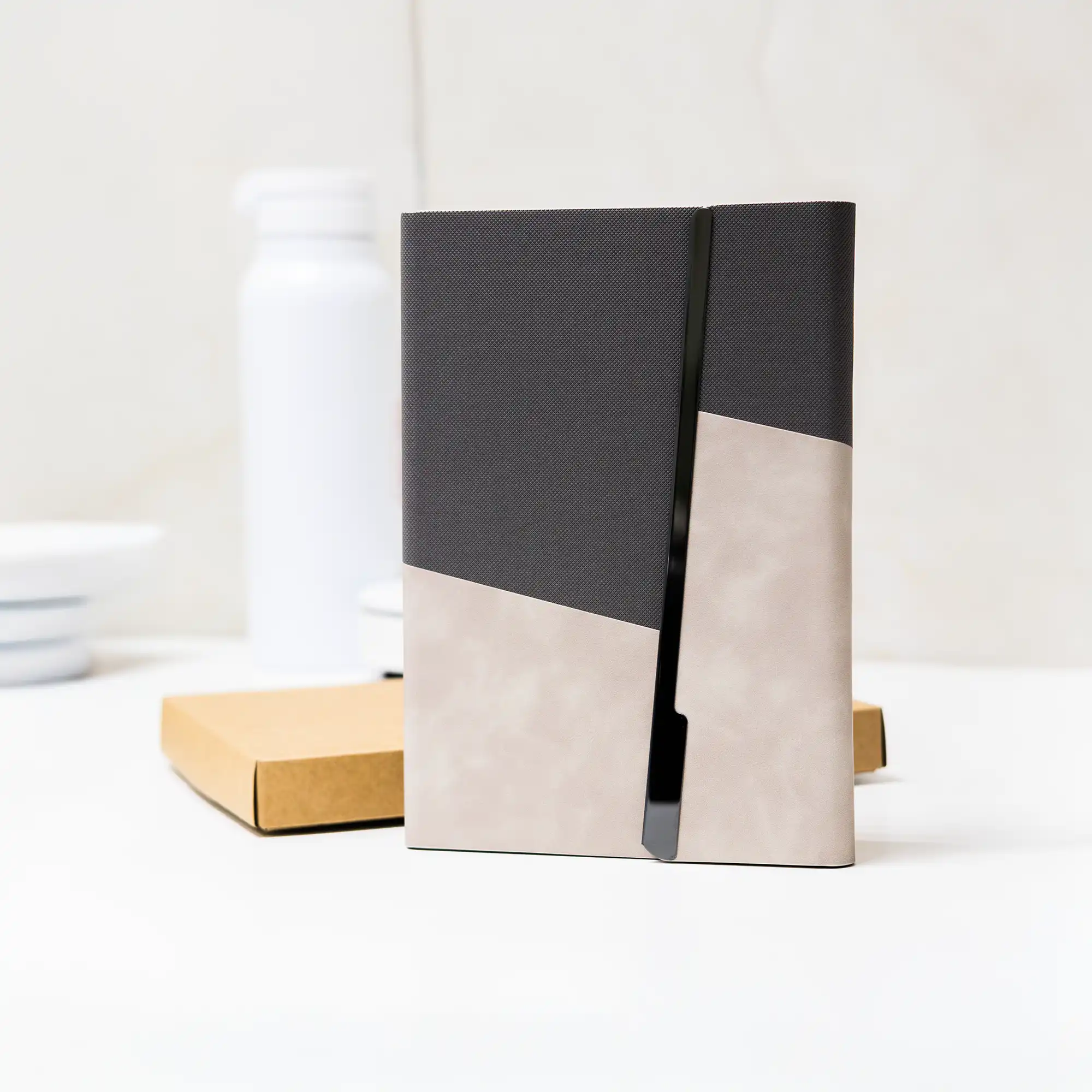 ORENTA | 11650BR A5 Premium Notebook with Metal Foldable Closure Brown - Image 3