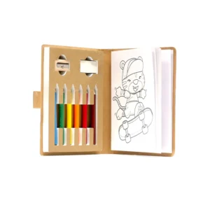 Erato | 11562 Eco Drawing Book with Color Pencils, Sharpener and Eraser