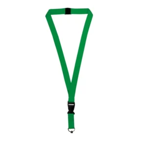 Lanyix | 11137GN Lanyard With Buckle Metal Hook And Safety Clip Green